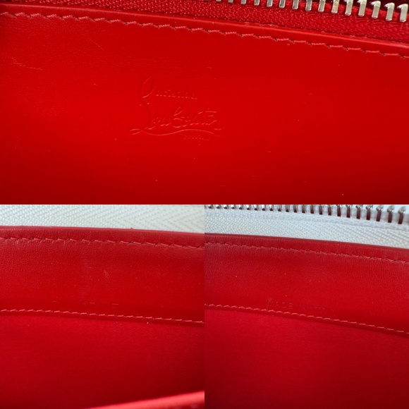 Sold Christian Louboutin Panettone Spike Loubinthesky White Leather Neon Wallet - Picture 9 of 10